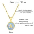 thumbnail image 5 of VESITIM Initials Blue Necklace for Women 18K Gold Plated Stainless Steel A-Z Letters Pendant Necklace as Gift Women, 5 of 5