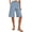 Blue women's high waisted shorts with pockets a1, variant on Women's High Waisted Bermuda Pants with Pockets Casual Solid Straight Leg Shorts Summer Beach Party Lounge Trousers Cotton Loose Fit Fashion Clothes, Brown M