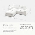 thumbnail image 3 of Vorthio 78.7" Cloud Couch Oversized Modular Sectional Sofa, Loveseat Sofa , Wide & Deep Seat Couches with Metal Frame for Living Room, 2 Seats & 1 ottoman,White, 3 of 10
