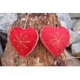 thumbnail image 2 of De Kulture Hand Made Felt Snowflake Heart Ornament (Set Of 2) 4X0.5X3 (Lwh) For Home Decoration Party Decorative Office Décor Valentine'S Day, 2 of 6
