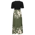 thumbnail image 3 of WILLBEST Vestidos Casuales Vestido de Verano de Manga Corta con Estampado Floral para Mujer Vestido Casual de Verano con Cuello Redondo y Cremallera En La Espalda con Ajuste Mediana​​, 3 of 3