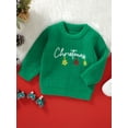 thumbnail image 2 of SUNSIOM Baby Girl Sweater Long Sleeve Flower Letters Knit Pullover Sweatshirt Warm Fall Winter Clothes, 2 of 8