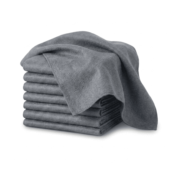 ROSEXIXI 8 Pack Microfiber Cleaning Cloths Thick Glass Towel Lint Free 8x10 Inch Gray for Home Car