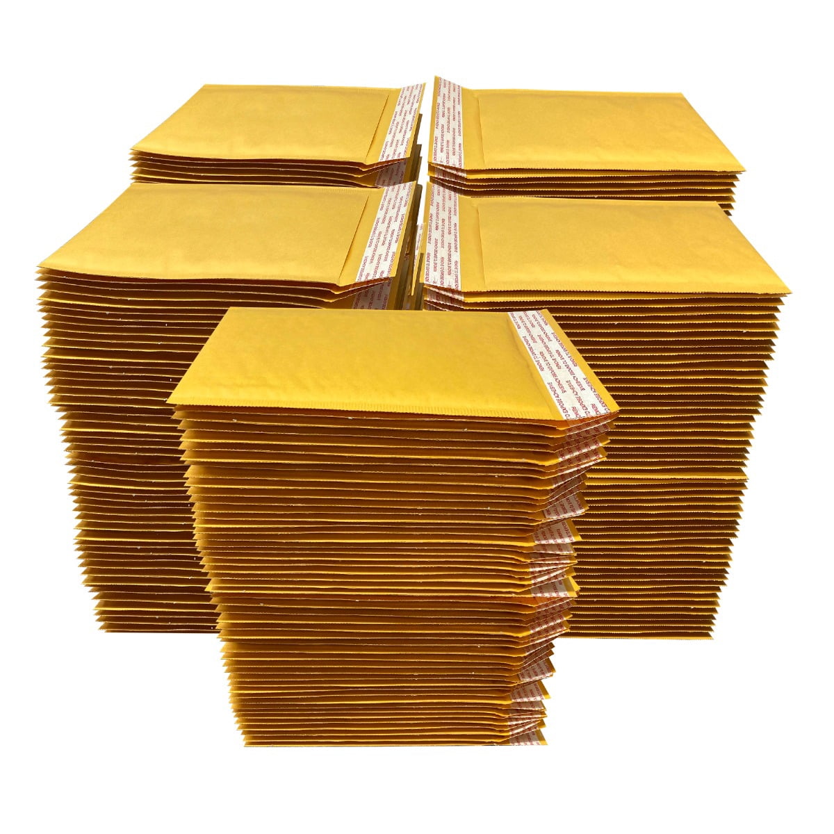 StarBoxes 250 Kraft Bubble Mailers 4x8" - #000 Self-Seal Padded Envelopes