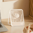 thumbnail image 3 of Strong Wind Ultra Quiet Small Fan with 180° Tilt Folding and 3 Speeds Adjustable, USB-C Corded Powered Mini USB Fan, 3 of 6