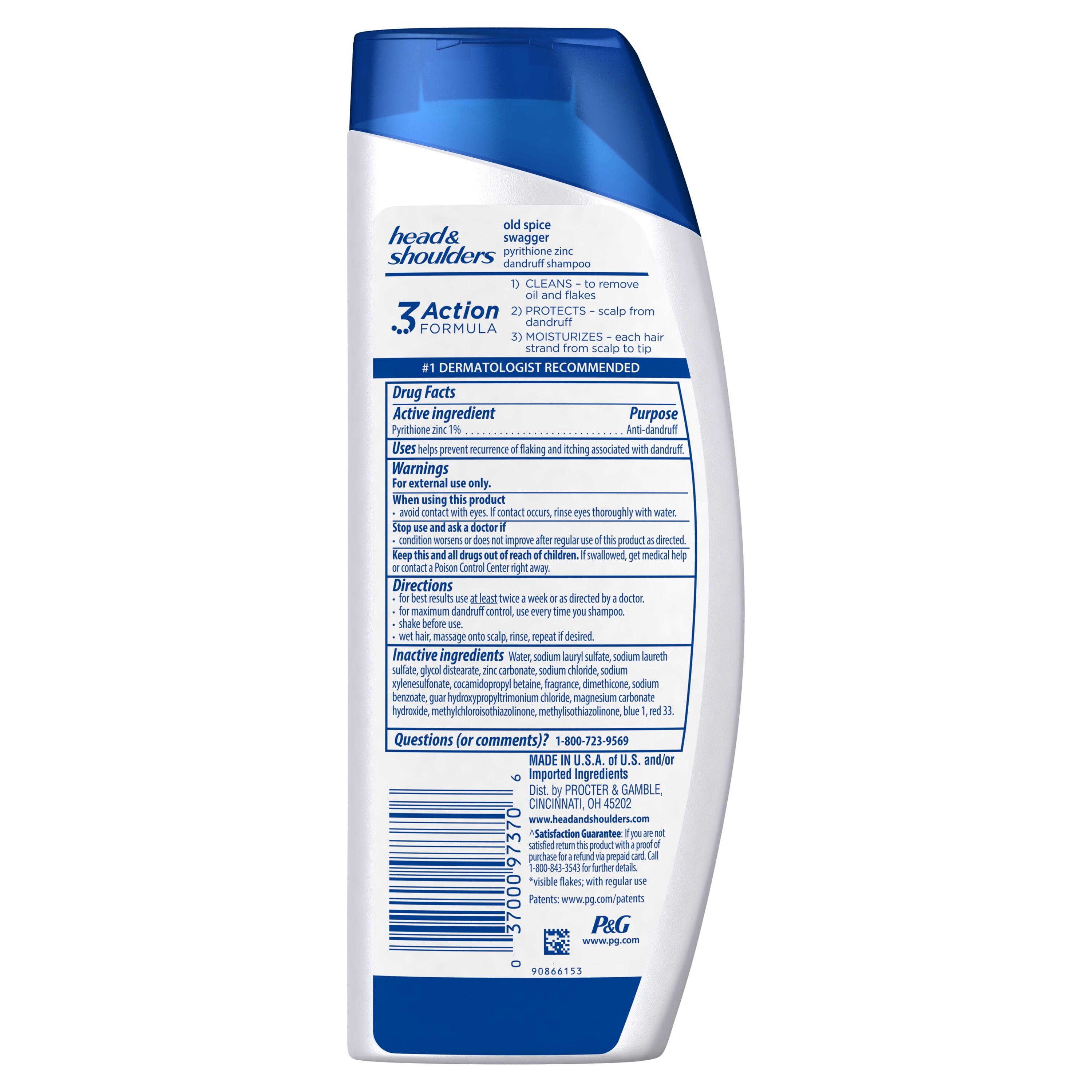 Head and Shoulders Old Spice Swagger Anti-Dandruff Shampoo for Men 23.7 Fl Oz