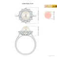 thumbnail image 4 of ANGARA Princess Diana Inspired Freshwater Cultured Pearl Ring in 14K White Gold for Women | June Birthstone, Birthday, Anniversary, Jewelry Gift for Women | Pearl Ring, 4 of 8