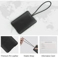 thumbnail image 3 of Luggage Tag - 4 Pack PU Leather Luggage Tags for Suitcases with Name ID Card Travel Tags Labels with Privacy Cover for Baggage Handbag School Bag Suitcase Black, 3 of 7