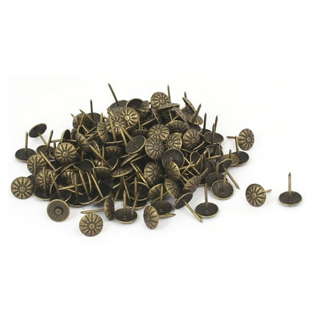 Doors High Tack - Furniture Door 10mm x 15mm Chrysanthemum Nail Thumb Tack Bronze Tone 200PCS