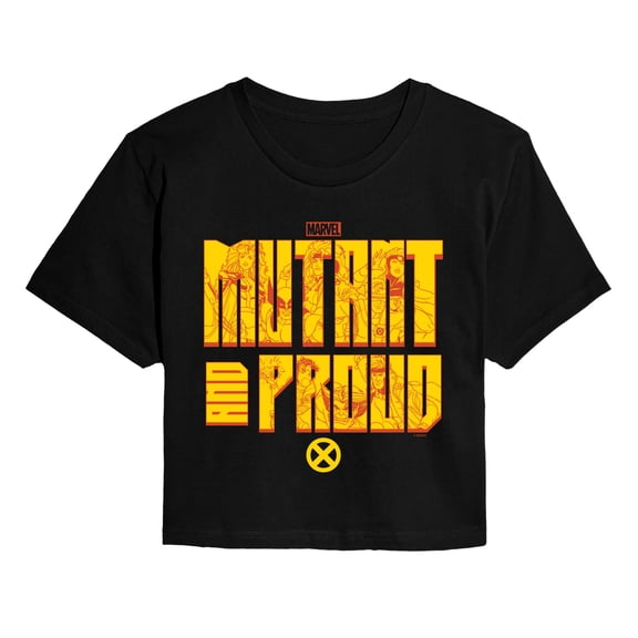 Marvel X-Men - Mutant And Proud - Juniors Cropped Graphic T-Shirt