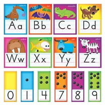 TREND Awesome Animals Alphabet Cards Bulletin Board Decorations with Discovery Guide, 36 Count