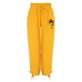 thumbnail image 5 of Tittly Palazzo Pants Lounge Pants Women Linen Pants Women Straight Leg Summer Cotton Casual High Waist Elastic Linen Beach Pants Pants for Women Trendy Comfy Pants Women Yellow S, 5 of 8