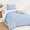 Blue White-Twin/Twin XL, variant on - Stripedforter Set Ticking Stripe Vertical Pinstripe Neutral Farmhouse Pattern Printed Soft Lightweight Bedding 3 Pieces Blue Wh