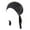 Black, variant on Womens Casual Tie Dye Head Hat Cap Headwear Turban Cap Headwrap Turban Cap