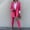 Hot Pink, variant on WXLWZYWL Womens Suits Blazer and Pants Casual Loose Solid Color Suit Suit office Two-Piece Suit Green
