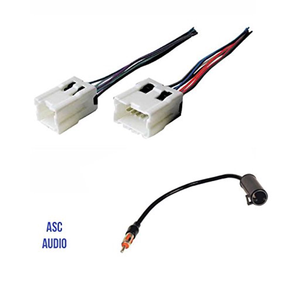 ASC Audio Car Stereo Radio Wire Harness and Antenna Adapter to