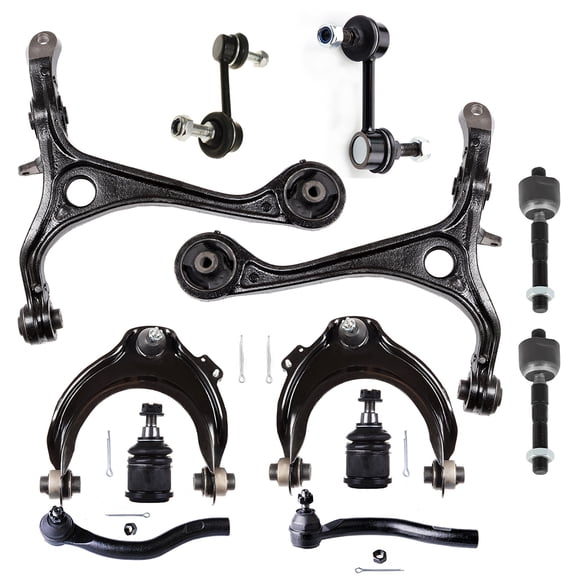 ECCPP - 12PC Lower Control Arm Upper Control Arm and Ball Joint Lower Ball Joint Tie Rod End Sway Bar End Link - Compatible with 2003-2006 for Honda for Accord Suspension Kit
