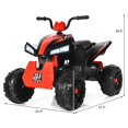 thumbnail image 4 of Costway Enfants Monter sur ATV 4 Roues Suspension à Ressort Quad W / Lumières et Musique Noir, 4 of 10