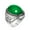 Green, variant on AYYUFE Men Artificial Gem Carving Band Finger Ring Party Banquet