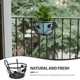 thumbnail image 4 of OULII 1Pack Railing Planter Iron Curved with Leaves Simple Exterior for Homeowners Gardeners 11.2X8.6X6.3In, 4 of 7