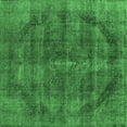 thumbnail image 1 of Ahgly Company Indoor Square Oriental Emerald Green Industrial Area Rugs, 8' Square, 1 of 4