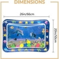 thumbnail image 3 of Tummy Time Baby Water Mat, Inflatable Infant Toys Baby Playmat Early Sensory Development BPA-Free, 3 of 9