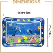 Tummy Time Baby Water Mat, Inflatable Infant Toys Baby Playmat Early Sensory Development BPA-Free