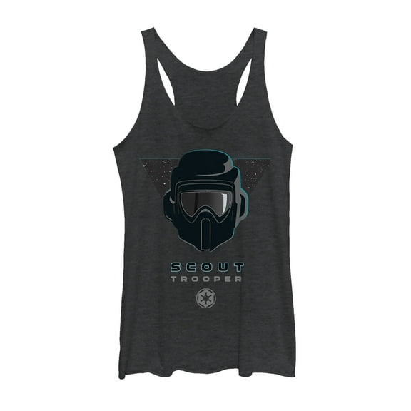 Women's Star Wars Jedi: Fallen Order Scout Trooper Symbol Racerback Tank Top Black Heather X Large