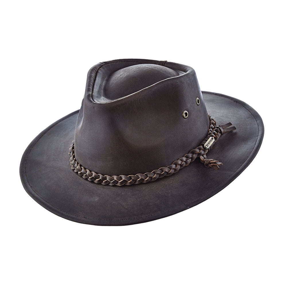 Buffalo Leather Outback Hat Brown 