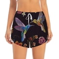 thumbnail image 2 of Balery Humming Bird Pantalones cortos deportivos para mujer con forro y dos bolsillos, elásticos, para entrenamiento, gimnasio, yoga-Medium, 2 of 7