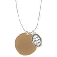 thumbnail image 1 of Delight Jewelry Acrylic 1 1/8" Disc Goldtone Best Mom Ever Charm Necklace, 1 of 4
