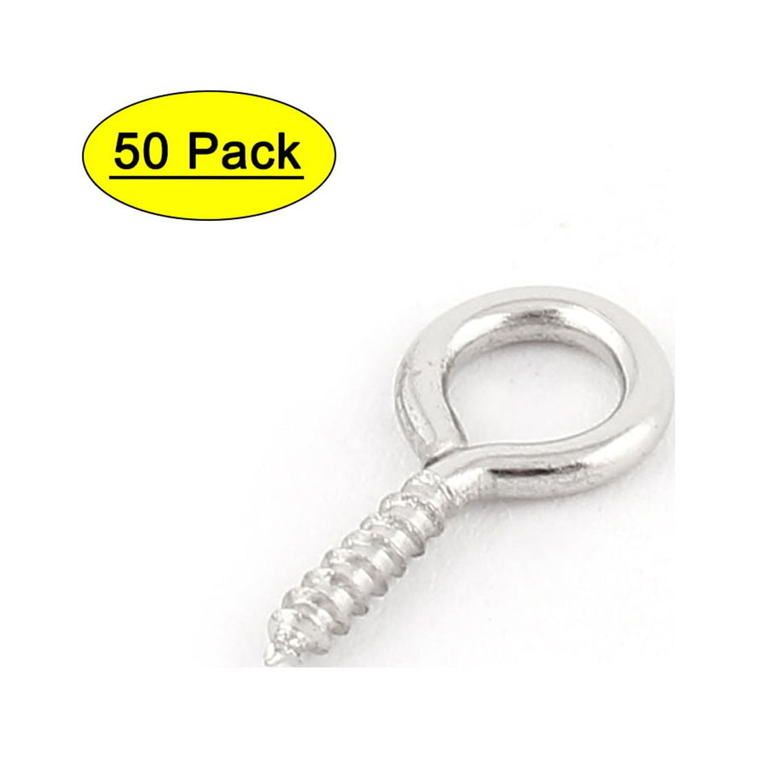 Uxcell 8-Pack M6x90mm Stainless Steel Eye Bolts – Self-Tapping Screw Hooks For Hanging Art, Plants & Outdoor Use (304 SS, Black)