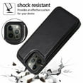 thumbnail image 3 of Merlin Leather Flip Wallet Case Card Holder Phone Back Cover for iPhone 13 Pro (Black), 3 of 8