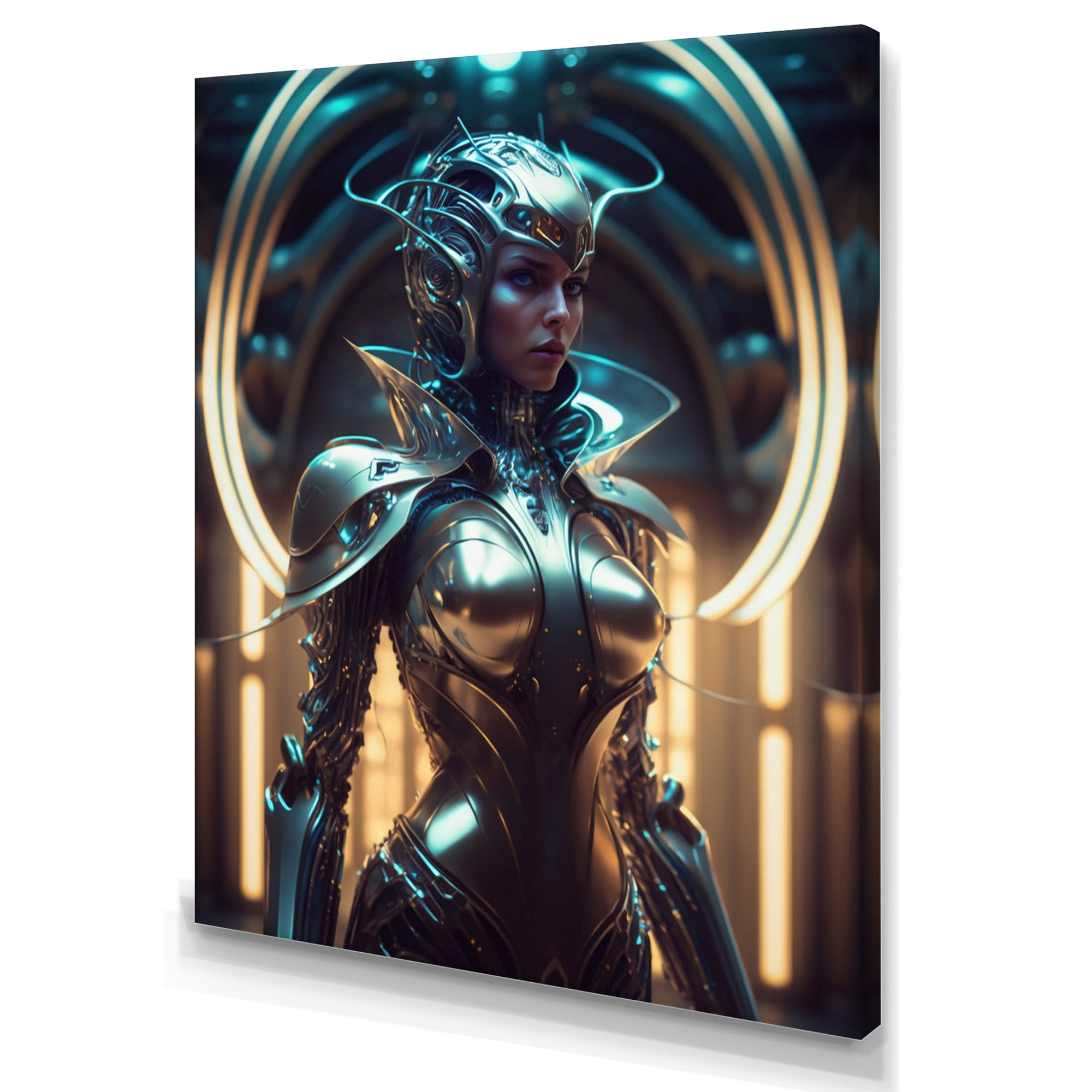 Designart Futuristic Fashion For Woman I Canvas Wall Art - Walmart.com