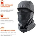 thumbnail image 2 of Balaclava Ski Mask Winter Fleece Thermal Face Cover for Men Women Breathable Skiing Motorcycle & Snowboarding, Gray, Large, 2 of 7