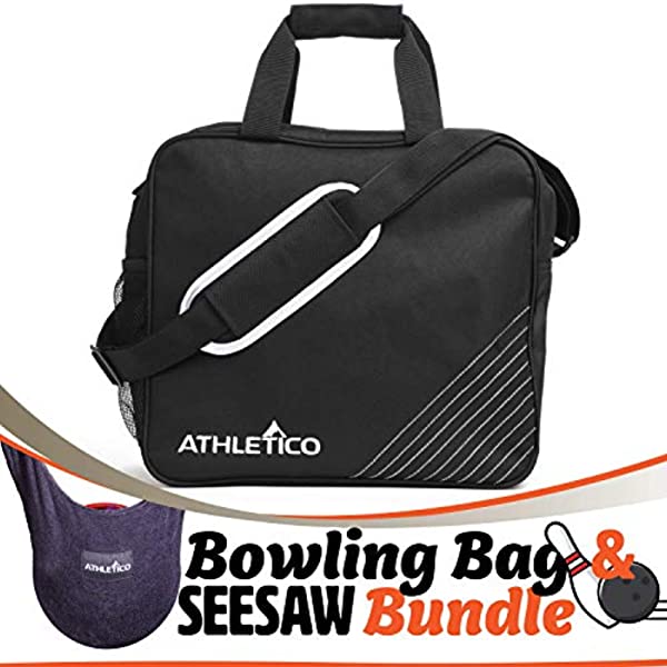 Athletico Essential Bowling Bag & Seesaw Polisher Bundle Single Ball