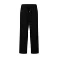 thumbnail image 2 of tarylea Sweatpants for Women Drawstring Elastic Waist Trousers Solid Color Straight Leg Pants with Pockets Casual Loose Comfy Pants, 2 of 4