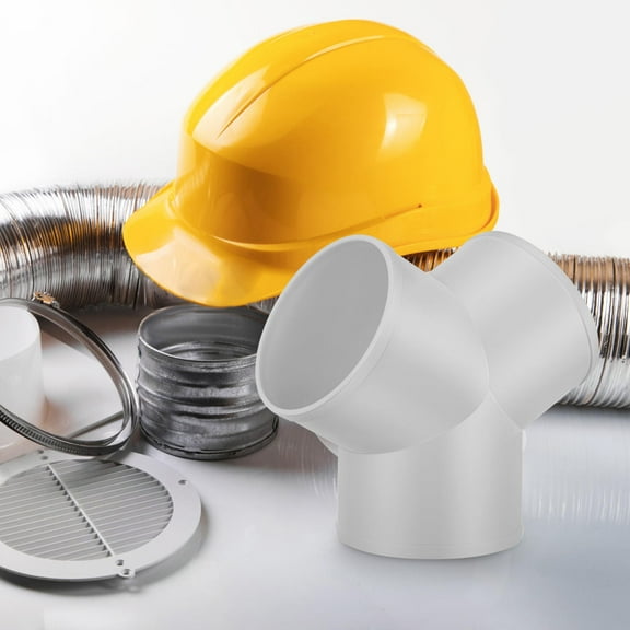 Moluckfu Y Duct Splitter 1Set PVC Connector for Dryer Vent Hose Fitting and AC Systems