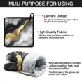 thumbnail image 7 of Black White and Gold Marble Kitchen Oven Mitt and Pot Holder Sets 4 Pcs for Baking, Cooking and Grilling, Heat Resistant Up To 392 °F, 7 of 7