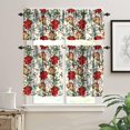 thumbnail image 5 of Christmas Curtains Valances Set,Merry Xmas Snowflake Flowers and Bells Decoration Kitchen Window Curtains Tier and Valance Curtain Set for Bedroom Living Room 54x18 & 27x36x2, 3 Panel, 5 of 5