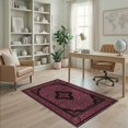 thumbnail image 2 of ODIKA Pink Leopard Print Symmetrical Repeat Contrasting Border Flannel Non-Slip Chair-Friendly for Home Office, Gaming Room, Under Desk, 2 of 7