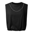 thumbnail image 3 of Easter Shirts for Women Summer Tops with Sleeves for Women 2025 2025 Fashion Women Summer Crop Tank Top Basic Crew Neck Sleeveless Loose fit Cropped Tee Shirts Shirts for Women Graphic Tees Funny, 3 of 4