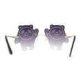 thumbnail image 4 of Child Size Kids Panda Bear Rimless Fun Party Shade Sunglasses Gold Smoke, 4 of 4