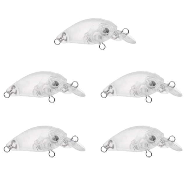 Cebo Duro de Forma Minnow Sin Señuelo Crankbaits Atracción Grandes Pesca Mosca 4.7cm 5 piezas 3.3g Sunnimix Señuelos sin pintar