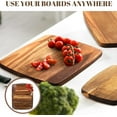 thumbnail image 6 of 12 Pcs Thick Acacia Wood Cutting Boards for Kitchen Reversible Wooden Chopping Board Set Double Sided Charcuterie Boards for Meat Cheese Meal, 6 of 6