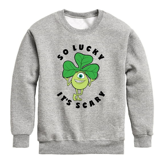 Monsters Inc - So Lucky Its Scary - Toddler And Youth Crewneck Fleece Sweatshirt