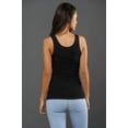 thumbnail image 2 of Blanks+ Women's Fine Jersey Cotton Tank Top, Black, White, S-2XL, 2 of 2