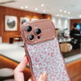 thumbnail image 5 of for iPhone 14 Pro Max Case Curly Wave Frame Leopard Glitter Bling Shiny Design Transparent Clear Sequin Anti-fall Shockproof Protective Rugged Phone Case Cover for Women Girls,Rosegold, 5 of 10