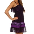 thumbnail image 4 of Sakkas Summer Solstice Batik Dress - Eggplant - 1X/2X, 4 of 4