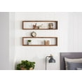 thumbnail image 6 of DRAKESTONE Stackable Floating Box Shelf, 2-Pack - Walnut, 6 of 8